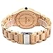 BEWELL W086B Mens Wooden Watch Analog Quartz Lightweight Handmade Wood Wrist Watch (Red Sandalwood)