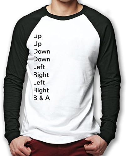 Mens Konami Code Baseball T Shirt