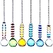 H&D 30mm Crystal Ball Chandelier Prism Cascade Hanging Suncatcher Room Decorations (6pcs Set)