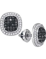 0.55CTW BLACK DIAMOND MICRO-PAVE EARRING