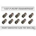 High Quality 10 x F Plug Connectors Screw ON for Satellite TV Sky NTL Cable