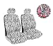 Zebra Animal Print Seat Cover Steering Wheel Set
