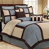 Palermo 8-Piece Comforter Set in Blue Size: King