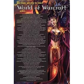Too Much World of Warcraft (List) Video Game Poster Print - 24