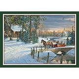 Lang Perfect Timing Holiday Sleigh Ride Boxed Photo Christmas Cards, 14 Cards with 15 Envelopes (2003016)