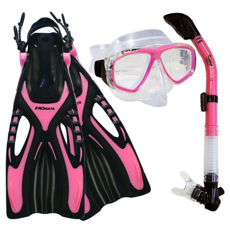 PROMATE Snorkeling Scuba Diving PURGE Mask Snorkel Fins Gear Set Reviews