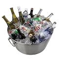 Kraftware Stainless Steel Party Tub - Brushed Finish (19")