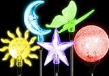 5er Set LED SOLAR Erdspieß Wegbeleuchtung 5 Figuren