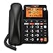AT&T CD4930 Corded Phone with Answering System and Caller ID, Black