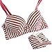 ROPALIA Womens Charm Sexy Padded Striped Underwear Push Up Bra and Panty Set