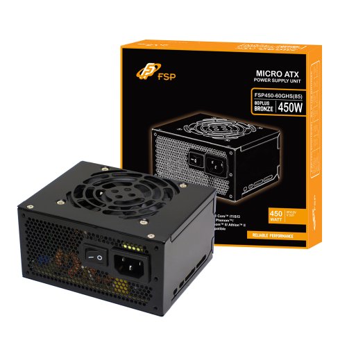 FSP 80 Plus Bronze Certification Micro ATX 450 Power Supply FSP450-60GHS(85)-R
