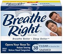 Breathe Right Nasal Strips, Small/Medium, Clear, 38-Count Boxes (Pack of 2)