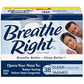 Breathe Right Nasal Strips, Small/Medium, Clear, 38-Count Boxes (Pack of 2)