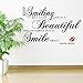 Luxbon Keep Smiling Because Life Is a Beautiful Thing...-marilyn Monroe Vinyl Home Room Decor Removable DIY Art Wallpaper Wall Sticker/decal Mural