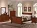 5PC Cherry Oak Finish Queen Size Bedroom Set