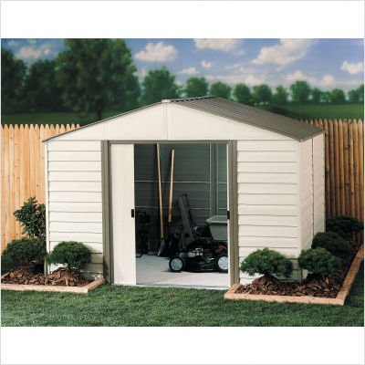 Steel Vinyl Siding Garden Storage Shed 10 ft x 12 ft - Katherine M. Dukeher