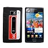 Red And Black Retro Cassette Tape Silicone Gel Case Cover For Samsung Galaxy S2 i9100