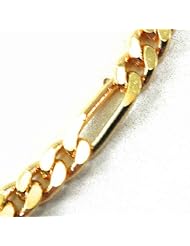 Tendenze Italy Original Figaro Chain Necklace, Gold Plated, 3.6mm, Directly From The Italian Factory