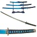 Sporting Goods : 3pc OCEAN BLUE KATANA SET