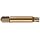 Dormer MTT-X E007/MTT-X E017 Powdered Metal Spiral Flute Threading Tap, Gold Oxide Finish, Round Shank With Square End, Modified Bottoming Chamfer