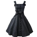 Hell Bunny - robe à pois blancs - style années 50