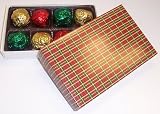 Scott's Cakes Vanilla Fudge Balls 1/2 Pound Christmas Plaid Box
