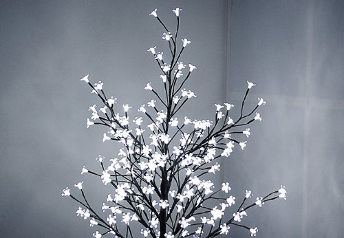 Lichterzweig, 200 LED weiß, Lichterkette, Baum mit Blüten