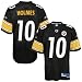 Steelers Jerseys : Reebok NFL Equipment Steelers #10 Santonio Holmes Black Premier Tackle Twill Football Jersey