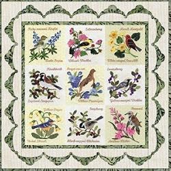 Forget Me Not Alaska Flower Bird P3 Quilt Patterns BOM Set
