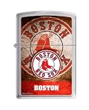 Zippo "Boston Red Sox" MLB Logo Brushed Chrome Lighter, 5052