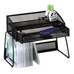 Rolodex 62532 Off-desk mesh organizer, black, 12-1/8w x 5-1/2d x 8-5/8h