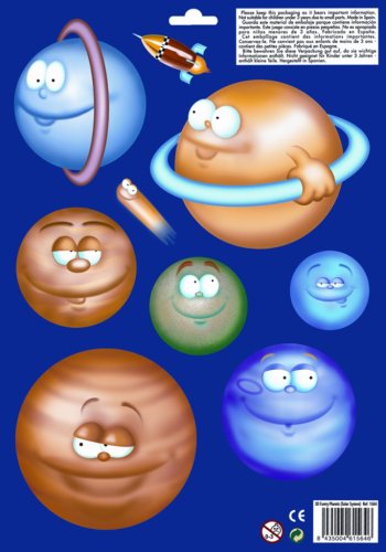 Imagen principal de Brainstorm The Original Glow Stars Company - Adhesivos decorativos 3D con brillo en la oscuridad, diseño de sistema solar