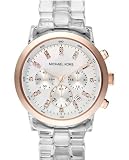 Cheap Michael Kors Quartz Mother of Pearl Dial Clear Band – Women’s Watch MK5394 Ladies Chronograph Watch