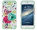 iPhone 6, DandyCase 2in1 Hybrid High Impact Hard Pink Floral Pattern + Mint Green Silicone Case Cover for Apple iPhone 6 (4.7