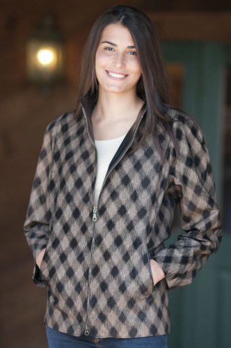 Womens Grace Jacquard Suede Jacket