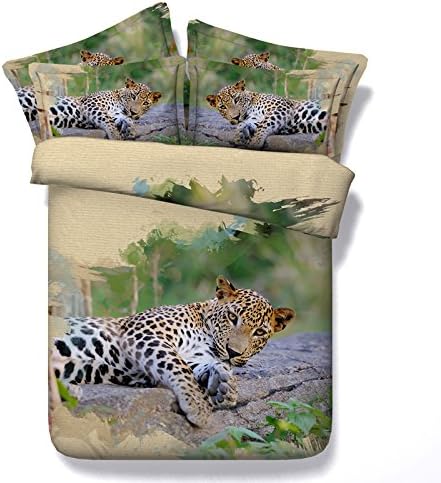 WARMYIY-3D HD Digital Print Bedding Set Comforter shell/ Quilt Cover Set 4pcs, including 1 Comforter shell/ Quilt Cover, 1 bed sheet, 2 pillowcases Twin Full Queen King Size