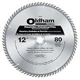 Oldham 12080TP All Purpose 12-Inch 80 Tooth ATB Trim and Finishing Saw Blade with 1-Inch Arbor