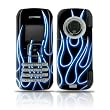 Blue Neon Flames Design Protective Skin Decal Sticker for LG enV VX9900 Cell Phone