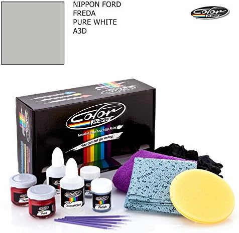 NIPPON FORD FREDA / PURE WHITE - A3D / COLOR N DRIVE TOUCH UP PAINT SYSTEM FOR PAINT CHIPS AND SCRATCHES / PRO PACK