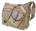 Military Inspired Canvas Crossbody Messenger Bag Laptop Case Backpack Khaki Green