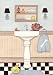 Yorkie (Yorkshire Terrier) Enjoying Bath Time / Lynch Folk Art Print