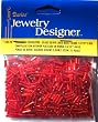 1/4 In. Silver Lined Glass Bugle Beads, Red