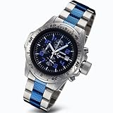 Armourlite Police Blue Shatterproof High Impact Resistent Glass Tritium Dial Watch