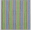 Durable Flat Weave 100% Cotton Colorful Green and Blue Striped Tablecloth 60x60 Inches