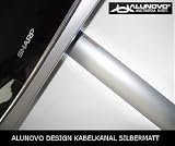 Aluminium Kabelkanal silbermatt eloxiert Länge:150cm