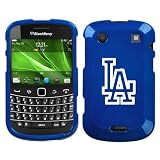 BLACKBERRY BOLD 9930 WHITE LA DODGERS LOGO ON BLUE HARD CASE COVER