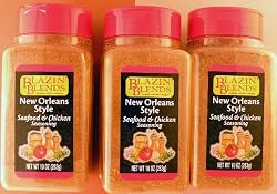Blazin' Blends New Orleans Style Seafood & Chicken Seasoning (10 oz each) THREE BOTTLES