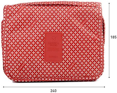 Pockettrip Hanging Toiletry Kit Clear Travel BAG Cosmetic Carry Case Toiletry (Red)