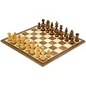 Down Head Knight Sheesham Chessmen with 13.75 Inch Walnut Board