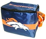 Denver Broncos Lunch Bag: 6 Pack Zipper Cooler
